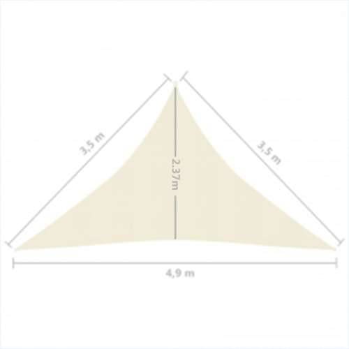 Jedro za zaštitu od sunca 160 g/m² krem 3,5 x 3,5 x 4,9 m HDPE - Krema 3.5 x 3.5 x 4.9 m 1 Cijena