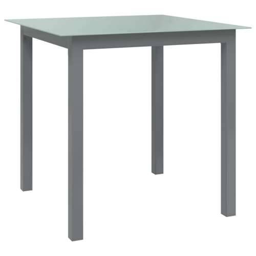 Vrtni stol svjetlosivi 80 x 80 x 74 cm od aluminija i stakla Cijena