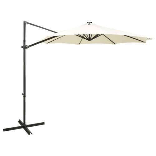 Konzolni vrtni suncobran sa stupom LED 300 cm boja pijeska - Pijesak 1 Cijena
