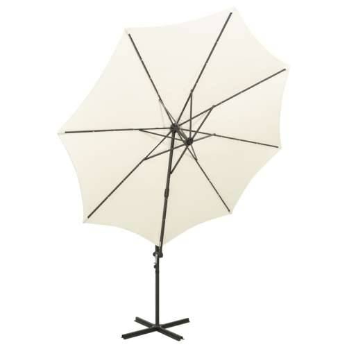 Konzolni vrtni suncobran sa stupom LED 300 cm boja pijeska - Pijesak 1 Cijena
