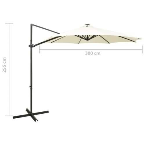 Konzolni vrtni suncobran sa stupom LED 300 cm boja pijeska - Pijesak 1 Cijena