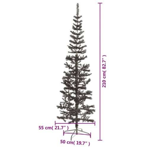 Usko božićno drvce crno 210 cm  - Crna 210 x 55 cm 1 Cijena