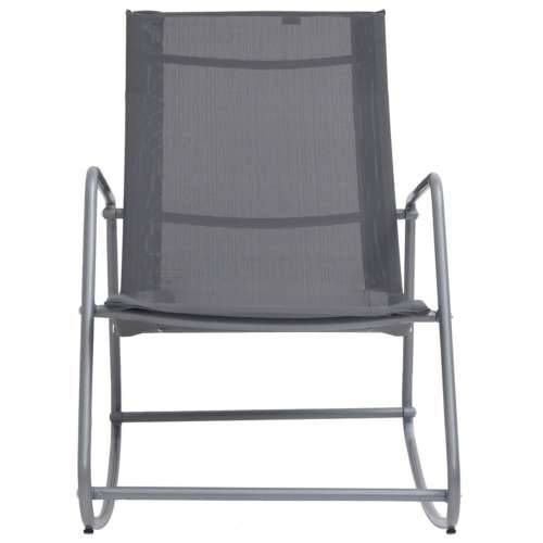 Vrtna stolica za ljuljanje siva 95 x 54 x 85 cm od tekstilena Cijena