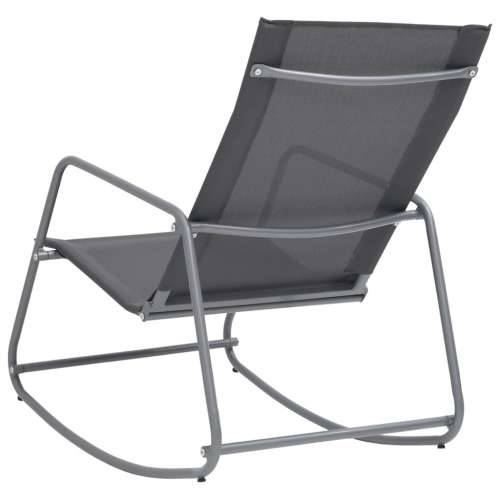 Vrtna stolica za ljuljanje siva 95 x 54 x 85 cm od tekstilena Cijena