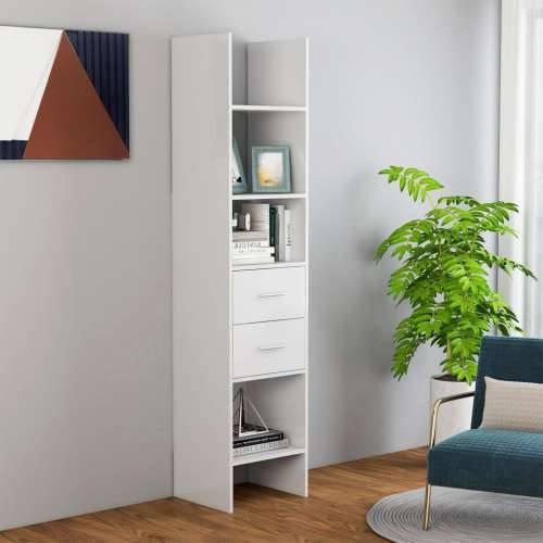 Ormarić za knjige sjajni bijeli 40x35x180 cm konstruirano drvo - Visoko sjajno bijela 1 Cijena