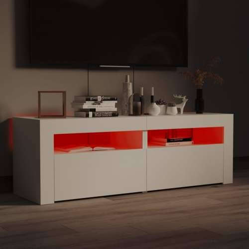 TV ormarić s LED svjetlima bijeli 120 x 35 x 40 cm - Bijela 1 Cijena