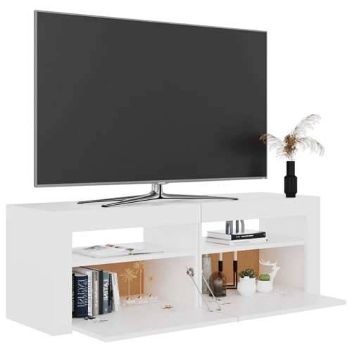 TV ormarić s LED svjetlima bijeli 120 x 35 x 40 cm - Bijela 1 Cijena