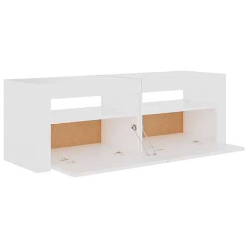 TV ormarić s LED svjetlima bijeli 120 x 35 x 40 cm - Bijela 1 Cijena