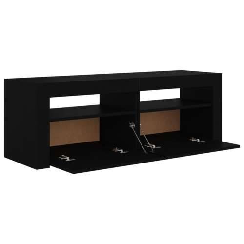 TV ormarić s LED svjetlima crni 120 x 35 x 40 cm - Crna 1 Cijena