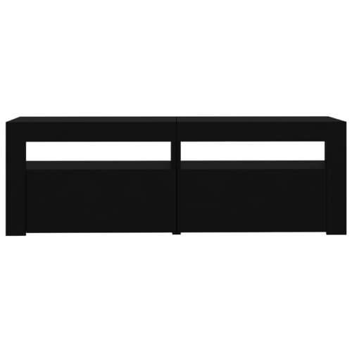 TV ormarić s LED svjetlima crni 120 x 35 x 40 cm - Crna 1 Cijena