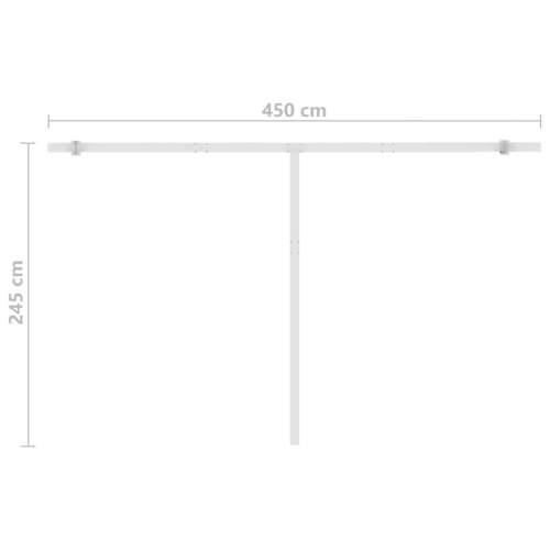 Tenda na ručno uvlačenje s LED svjetlom 400x300 cm plavo-bijela - Plava i bijela 400 x 300 cm 1 Cijena