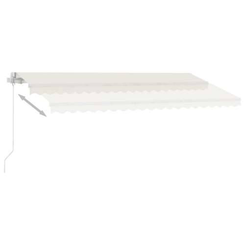 Tenda na ručno uvlačenje s LED svjetlima 400 x 300 cm krem - Krema 400 x 300 cm 1 Cijena