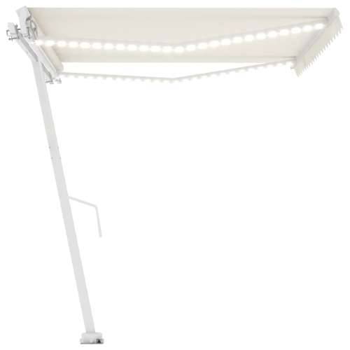 Tenda na ručno uvlačenje s LED svjetlima 400 x 300 cm krem - Krema 400 x 300 cm 1 Cijena