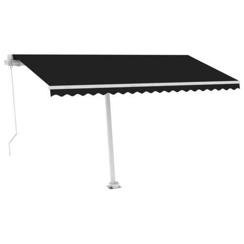 Tenda na ručno uvlačenje s LED svjetlima 400 x 300 cm antracit - Antracit 400 x 300 cm 1 Cijena