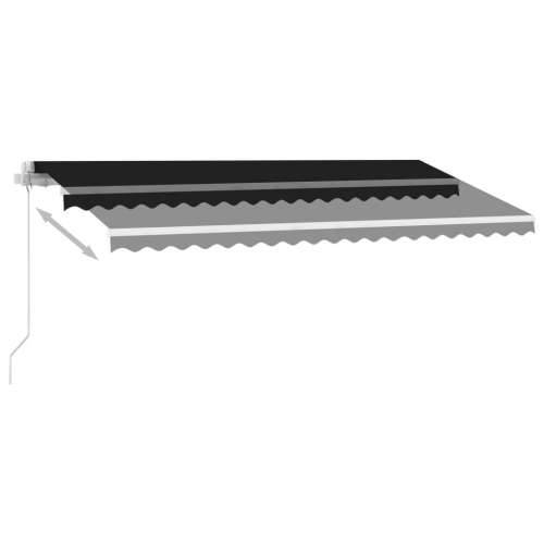 Tenda na ručno uvlačenje s LED svjetlima 400 x 300 cm antracit - Antracit 400 x 300 cm 1 Cijena