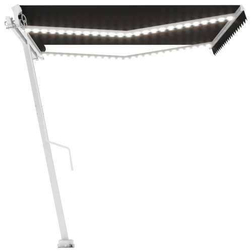 Tenda na ručno uvlačenje s LED svjetlima 400 x 300 cm antracit - Antracit 400 x 300 cm 1 Cijena
