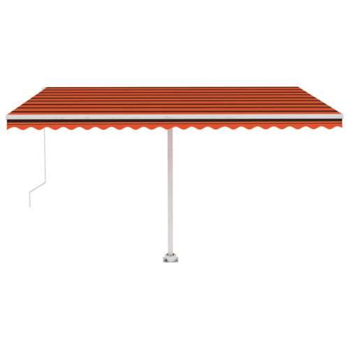 Tenda na ručno uvlačenje LED 400 x 300 cm narančasto-smeđa - Šareni 400 x 300 cm 1 Cijena