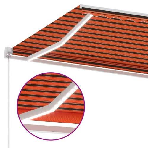 Tenda na ručno uvlačenje LED 400 x 300 cm narančasto-smeđa - Šareni 400 x 300 cm 1 Cijena