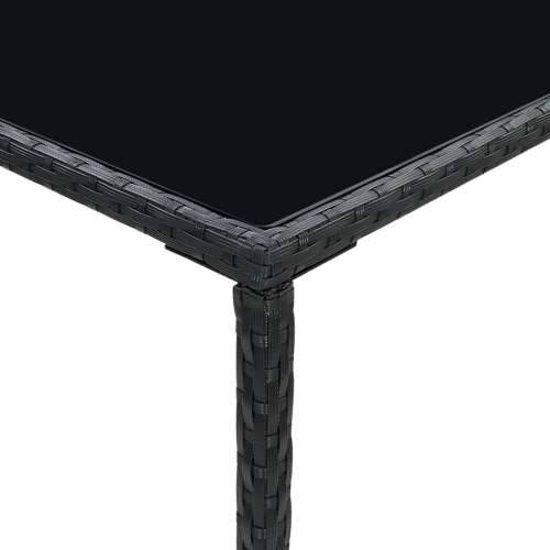 Vrtni barski stol crni 70 x 70 x 110 cm od poliratana i stakla Cijena