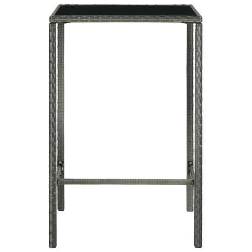 Vrtni barski stol sivi 70 x 70 x 110 cm od poliratana i stakla Cijena