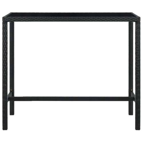 Vrtni barski stol crni 130 x 60 x 110 cm od poliratana i stakla Cijena