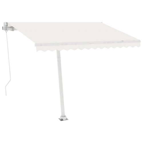 Tenda na ručno uvlačenje s LED svjetlima 300 x 250 cm krem - Krema 300 x 250 cm 1 Cijena