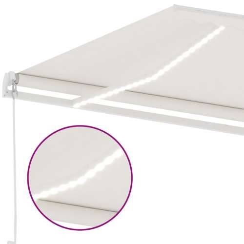 Tenda na ručno uvlačenje s LED svjetlima 300 x 250 cm krem - Krema 300 x 250 cm 1 Cijena