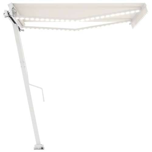Tenda na ručno uvlačenje s LED svjetlima 300 x 250 cm krem - Krema 300 x 250 cm 1 Cijena