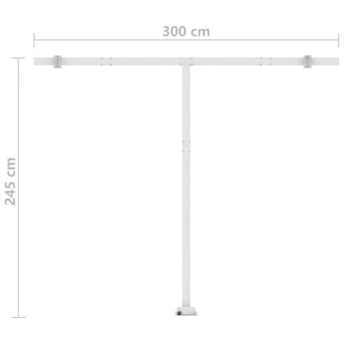 Tenda na ručno uvlačenje s LED svjetlima 300 x 250 cm krem - Krema 300 x 250 cm 1 Cijena