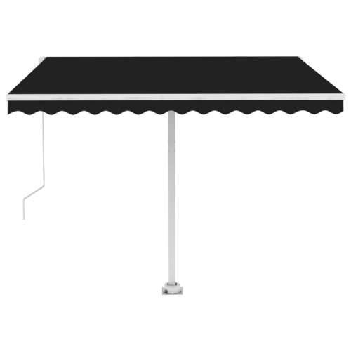 Tenda na ručno uvlačenje s LED svjetlima 300 x 250 cm antracit - Antracit 300 x 250 cm 1 Cijena