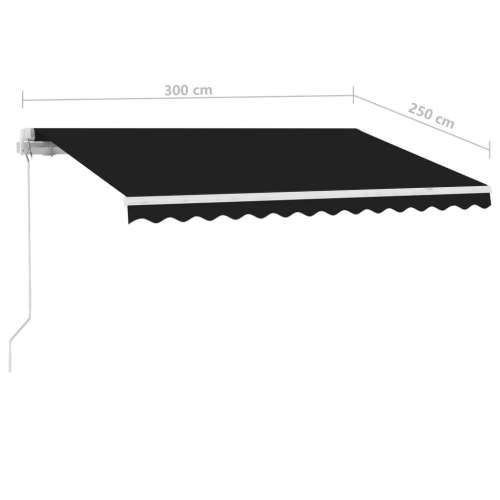 Tenda na ručno uvlačenje s LED svjetlima 300 x 250 cm antracit - Antracit 300 x 250 cm 1 Cijena