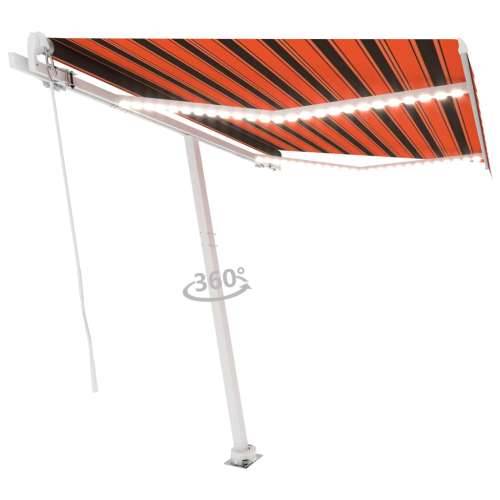 Tenda na ručno uvlačenje LED 350 x 250 cm narančasto-smeđa - Šareni 350 x 250 cm 1 Cijena