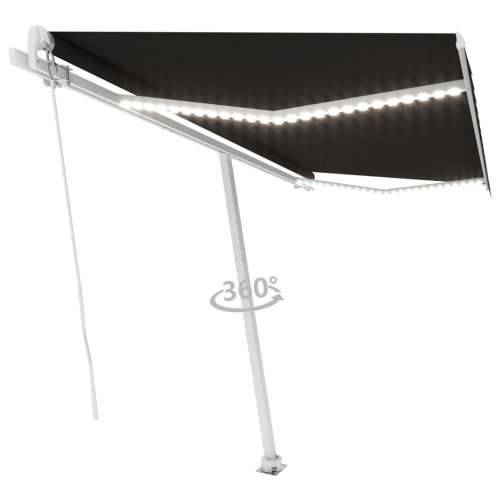 Tenda na ručno uvlačenje s LED svjetlima 450 x 300 cm antracit - Antracit 450 x 300 cm 1 Cijena