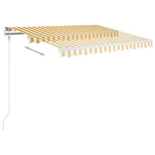 Tenda na ručno uvlačenje s LED svjetlima 3 x 2,5 m žuto-bijela Cijena