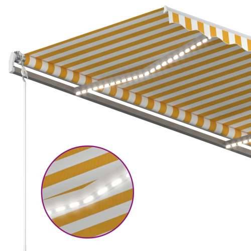 Tenda na ručno uvlačenje s LED svjetlima 3 x 2,5 m žuto-bijela Cijena