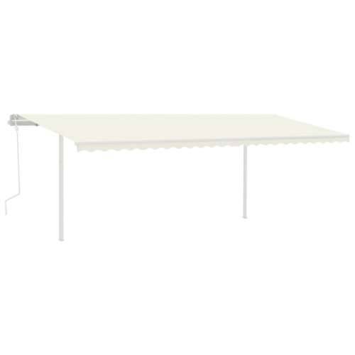Tenda na ručno uvlačenje s LED svjetlima 6 x 3,5 m krem - Krema 6 x 3.5 m 1 Cijena