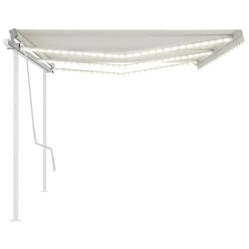Tenda na ručno uvlačenje s LED svjetlima 6 x 3,5 m krem - Krema 6 x 3.5 m 1 Cijena
