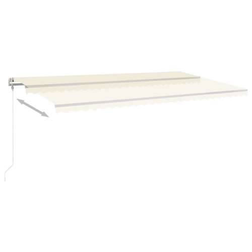 Tenda na ručno uvlačenje s LED svjetlima 6 x 3,5 m krem - Krema 6 x 3.5 m 1 Cijena