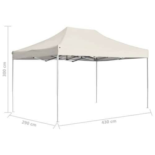 Profesionalni sklopivi šator za zabave aluminijski 4,5x3 m krem Cijena