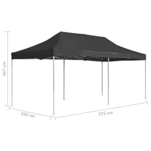 Profesionalni sklopivi šator za zabave 6 x 3 m antracit Cijena