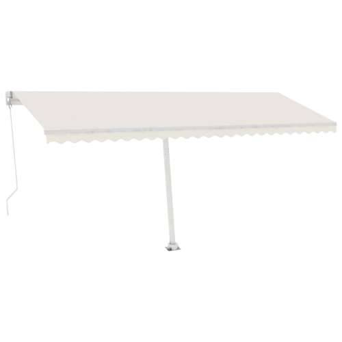 Tenda na ručno uvlačenje s LED svjetlima 500x300 cm krem - Krema 500 x 300 cm 1 Cijena