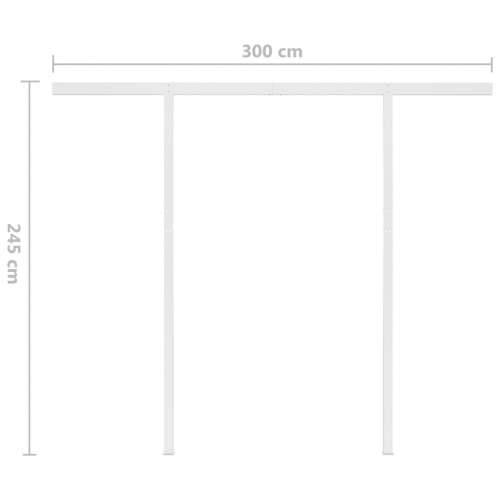 Tenda na ručno uvlačenje s LED svjetlima 3,5 x 2,5 m antracit - Antracit 3.5 x 2.5 m 1 Cijena