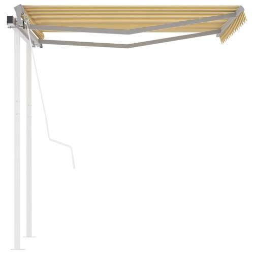 Automatska tenda na uvlačenje 3,5 x 2,5 m žuto-bijela Cijena