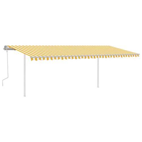 Tenda na ručno uvlačenje s LED svjetlima 6 x 3,5 m žuto-bijela - Žuta i bijela 6 x 3.5 m 1 Cijena