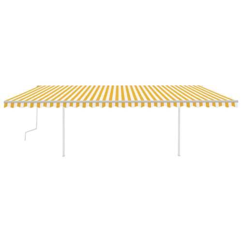 Tenda na ručno uvlačenje s LED svjetlima 6 x 3,5 m žuto-bijela - Žuta i bijela 6 x 3.5 m 1 Cijena