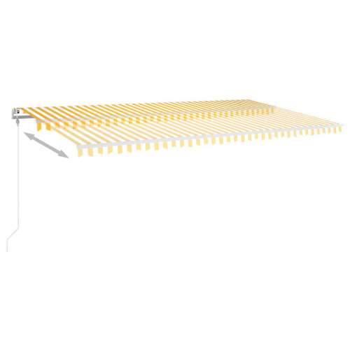 Tenda na ručno uvlačenje s LED svjetlima 6 x 3,5 m žuto-bijela - Žuta i bijela 6 x 3.5 m 1 Cijena