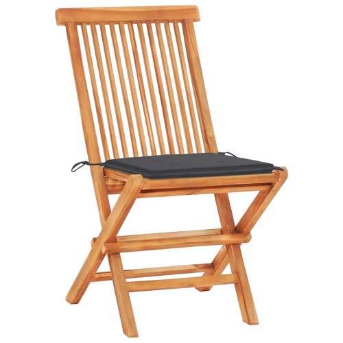 3-dijelni bistro set s antracit jastucima od masivne tikovine - Antracit 3 Cijena