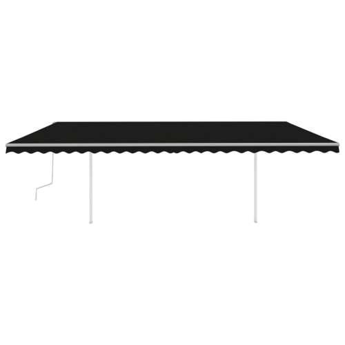 Tenda na ručno uvlačenje s LED svjetlima 6x3 m antracit - Antracit 6 x 3 m 1 Cijena