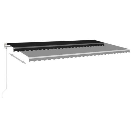 Tenda na ručno uvlačenje s LED svjetlima 6x3 m antracit - Antracit 6 x 3 m 1 Cijena