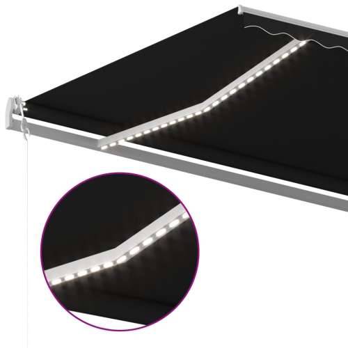 Tenda na ručno uvlačenje s LED svjetlima 6x3 m antracit - Antracit 6 x 3 m 1 Cijena